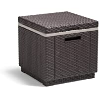 Los mejores  - Curver Ice Cube Mesa nevera para jardín- 5 litros- Marrón- 41x41x41 cm
